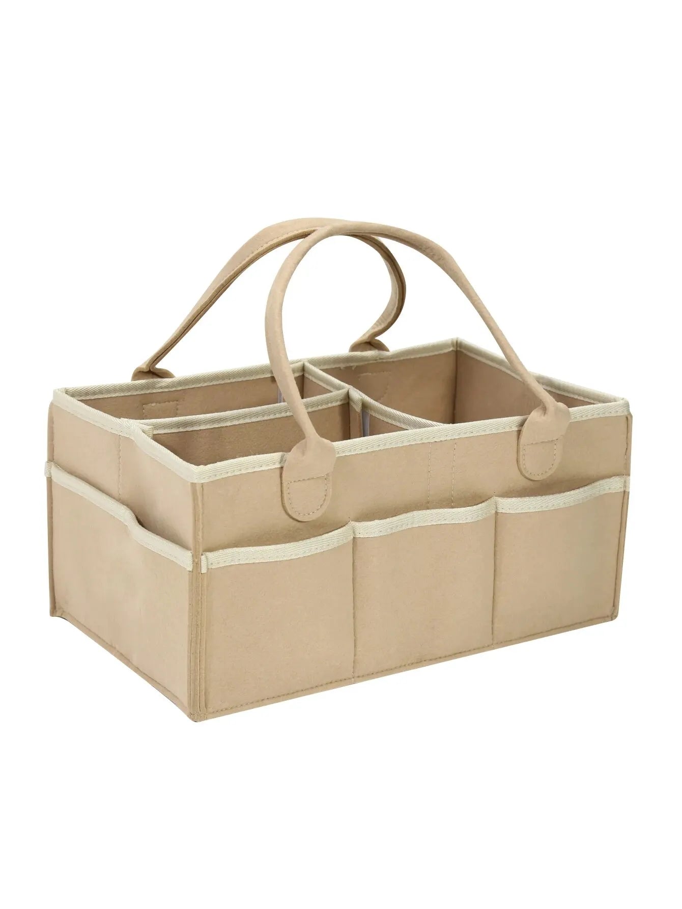 Diaper Caddy Organizer – Foldable Felt Storage Tote Bag