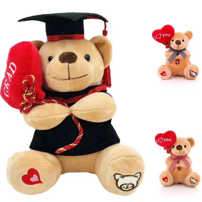 Teddy Bear Holding Heart Plush Toy – Stuffed Animal Gift