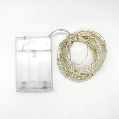 1m-30m 300led Strings Copper Wire 3xaa Battery Operated Christmas Wedding Party Decoration Led