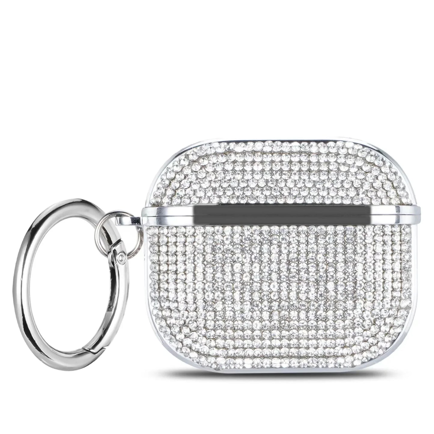 Rhinestone Bling AirPods Case with Keychain – Glitter Cover for Women