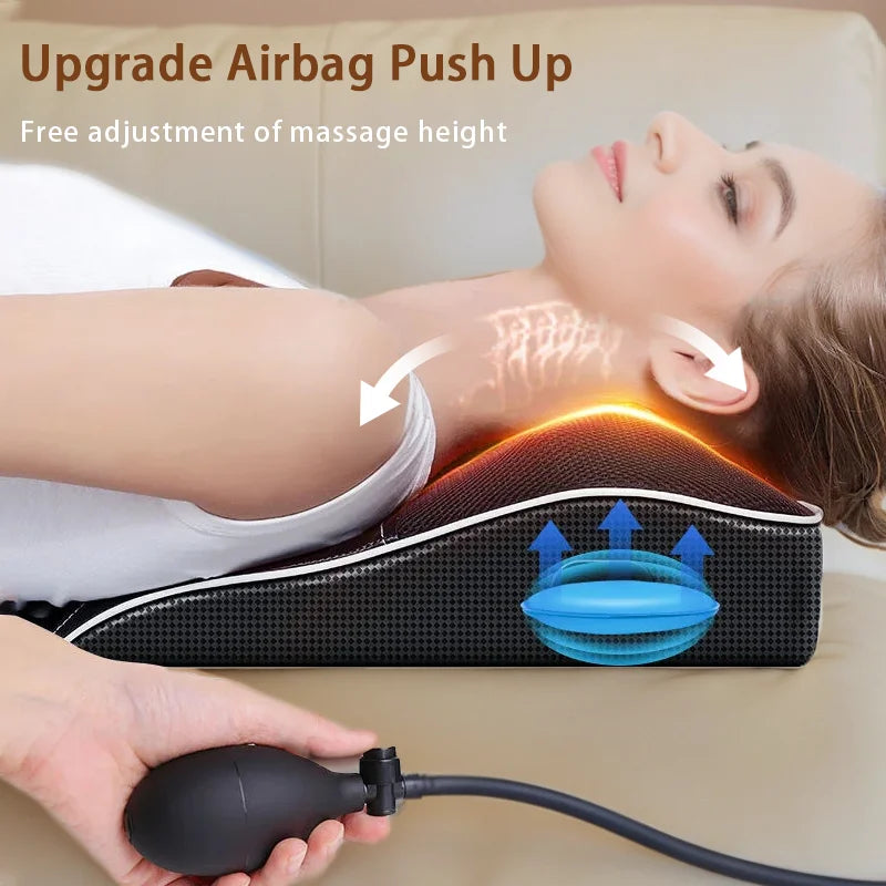 Electric Cervical Neck & Back Massager – Airbag Shiatsu with Heat