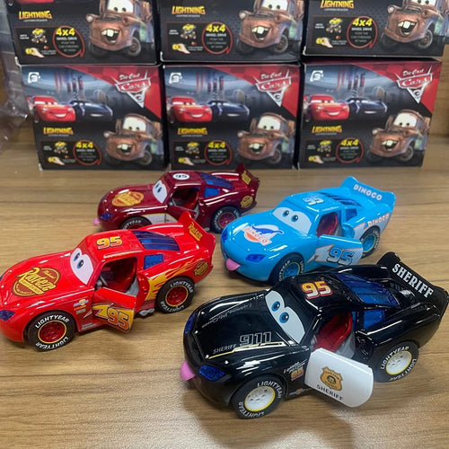 Disney Pixar Cars Lightning McQueen Diecast Pull Back Toy with Lights