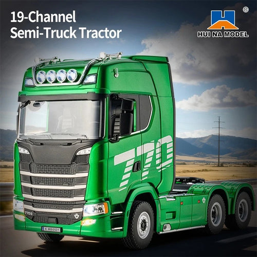 HUINA 1501 770S / 1502 1:18 RC Tractor Truck – 2.4G 19CH with Lights & Sound