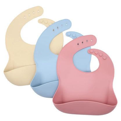 Silicone Baby Bib with Food Catcher Pocket