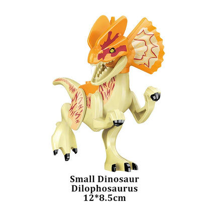 Jurassic Dinosaur Building Blocks Figures – T-Rex Raptor Triceratops MOC Models