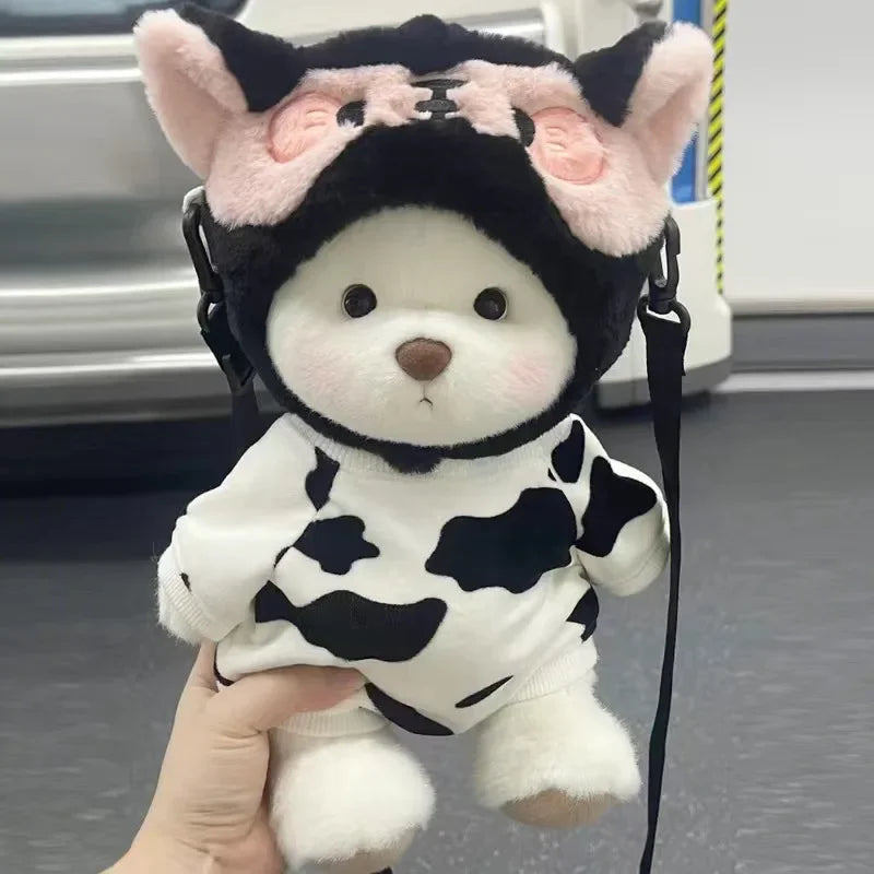 Dress-Up Teddy Bear Plush Toy with Changeable Outfits – Cute Stuffed Animal Doll