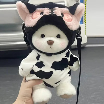 Dress-Up Teddy Bear Plush Toy with Changeable Outfits – Cute Stuffed Animal Doll