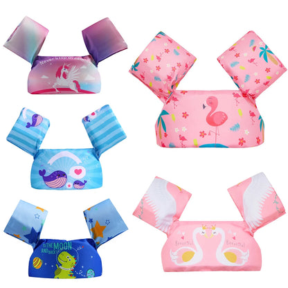 Kids Swim Vest Float Arm Bands Cartoon Pool Swimming Aid
