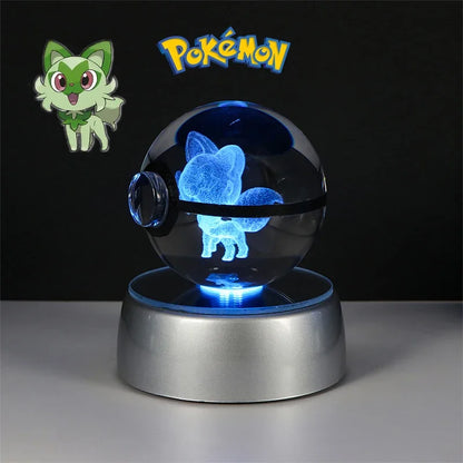 Pokémon 3D Crystal Ball Figure with LED Light Base