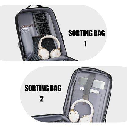 Expandable Men's Laptop Backpack – Business Travel & Gaming