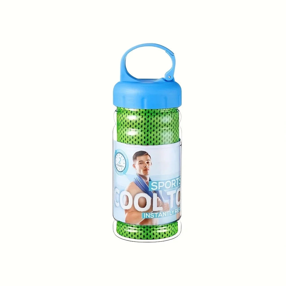Cooling Sports Towel with Portable Bottle Case – Quick Dry, Ice Cold Sensation