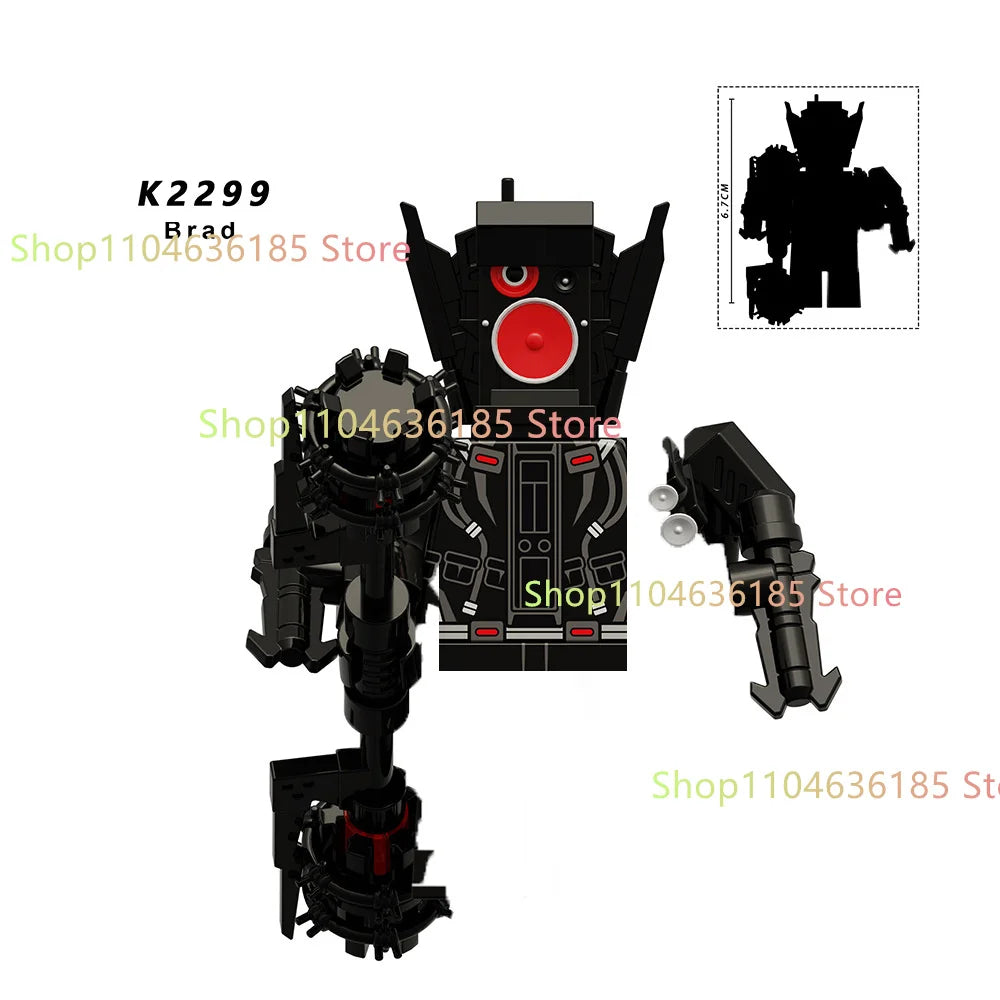 Skibidi Toilet Mini Building Block Figures – TV Man, Cameraman & More
