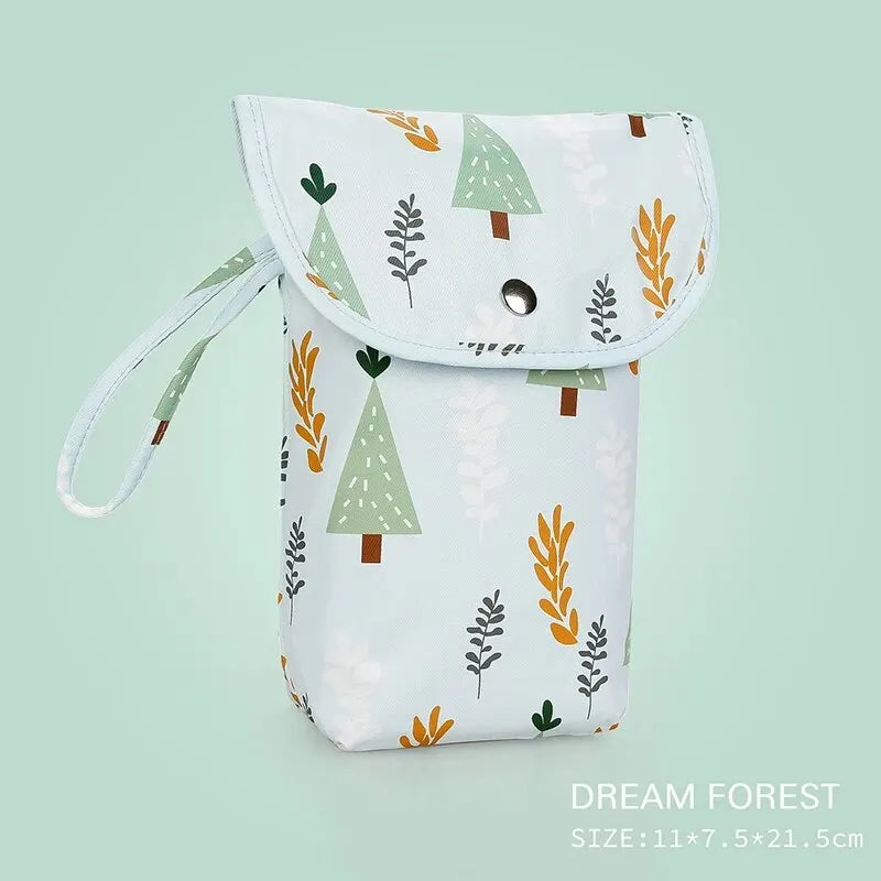 Waterproof Baby Diaper Bag Wet Dry Pouch with Wristlet