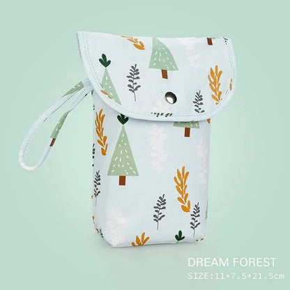 Waterproof Baby Diaper Bag Wet Dry Pouch with Wristlet