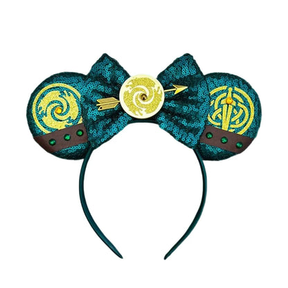 Mouse Ears Headband with Sequins & Bow – Kids & Adults