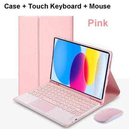 iPad Bluetooth Keyboard Case with Touchpad – 11th Gen, A16, Multi-Language