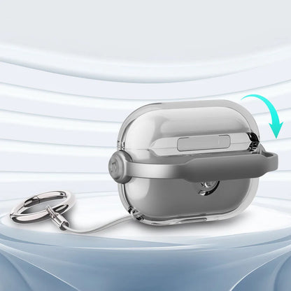Clear AirPods Case with Security Lock Ring – Candy Color Cover