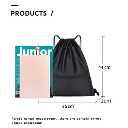 Drawstring Backpack – Lightweight Sports Gym Bag with Zipper Pocket