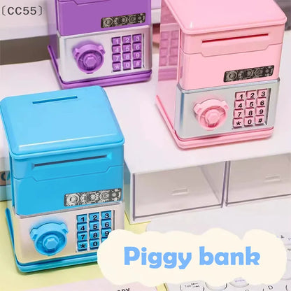 Piggy Bank ATM Safe with Password Lock – Kids Coin Savings Box