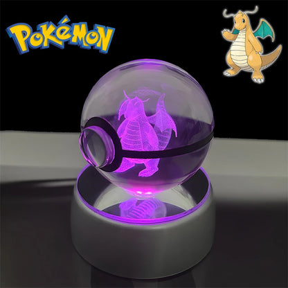 Pokémon 3D Crystal Poké Ball Night Light with LED Base