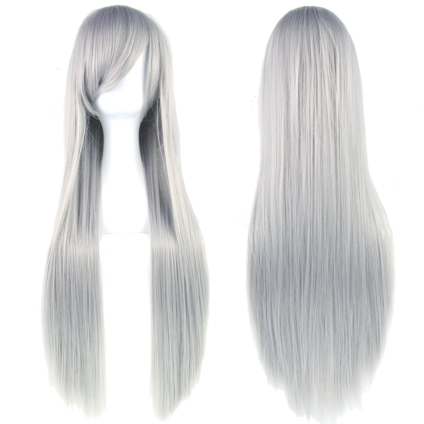 80cm Long Synthetic Cosplay Wig – Straight Hair, 36 Colors