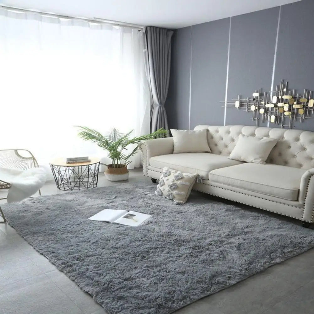 Tie-Dye Fluffy Plush Area Rug – Soft Shaggy Carpet for Living Room & Kids