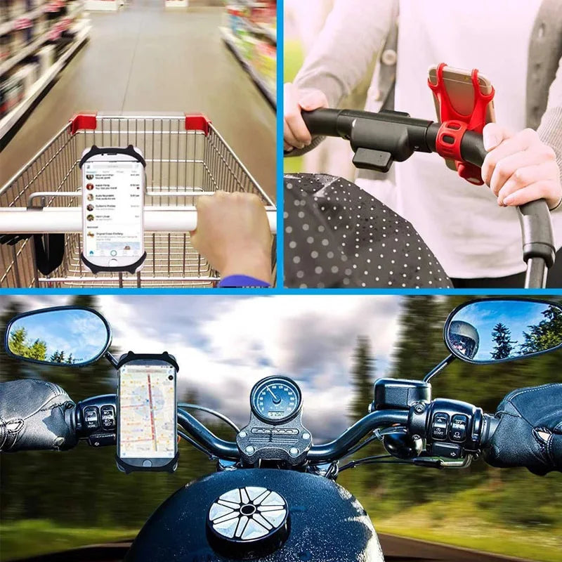 360° Bike Phone Mount – Universal Silicone Bicycle Holder