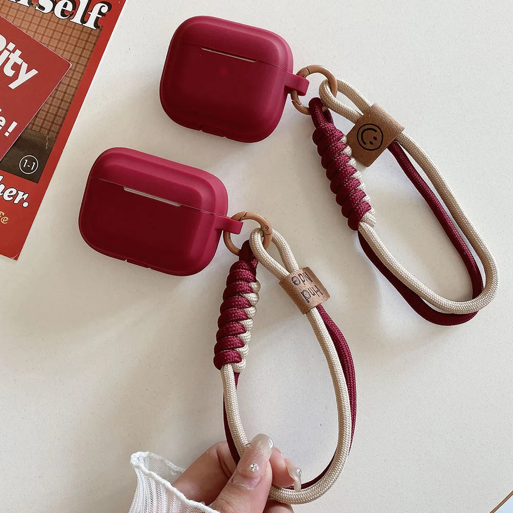 Silicone AirPods Case with Hand Strap – Soft Protective Cover
