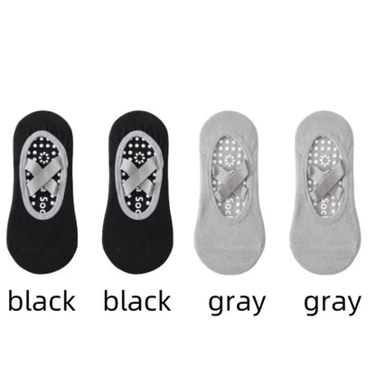 Non-Slip Yoga Socks for Women – Backless Ballet & Pilates Grip Socks
