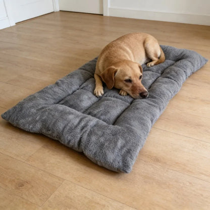 Plush Dog Bed Mat – Thickened Soft Polyester Crate Pad, S/M/L