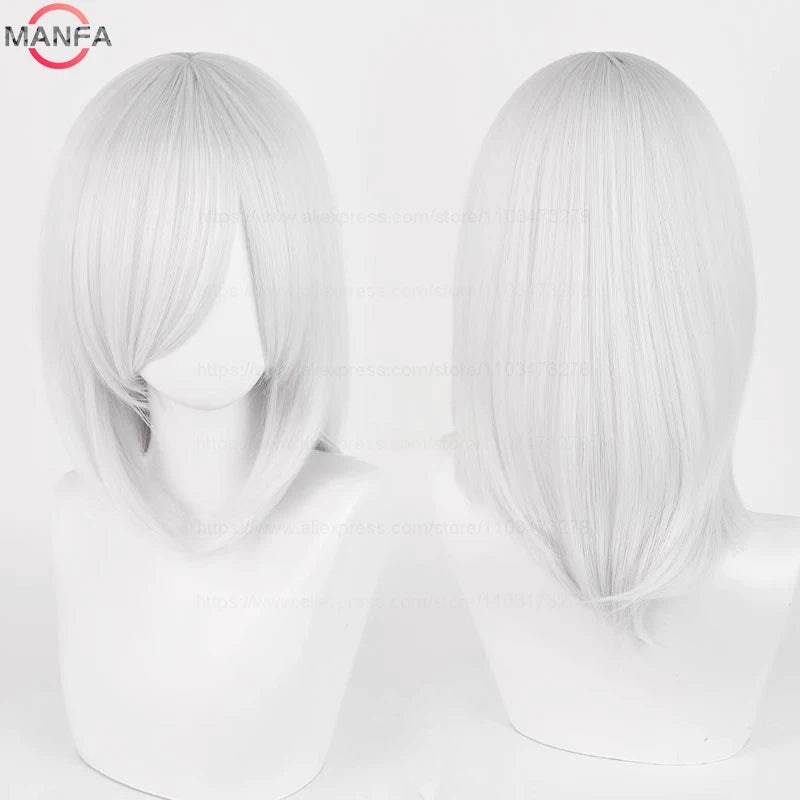 Anime Cosplay Bob Wig with Bangs – 40cm Heat Resistant, 54 Colors