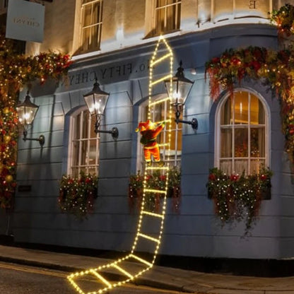 Santa Claus Climbing Ladder LED Christmas Light – USB, 8 Modes