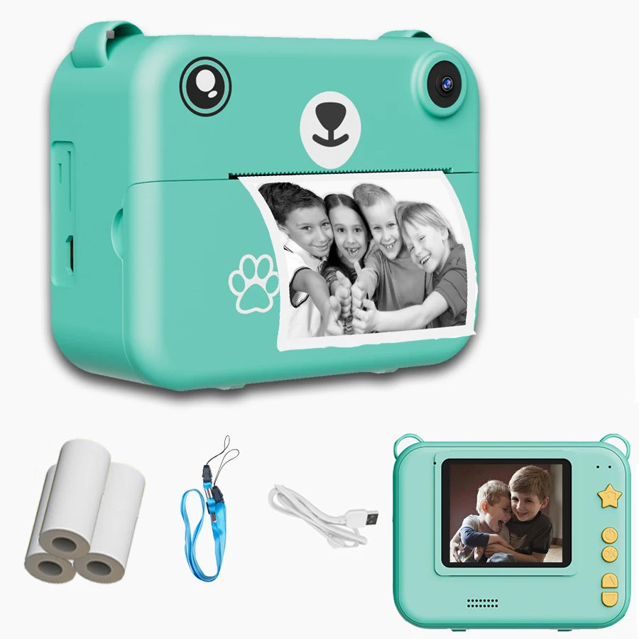 Kids Instant Print Camera with Thermal Printer & 1080p HD Video