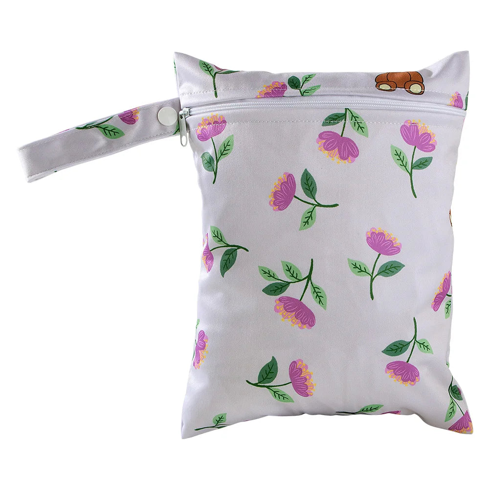 Waterproof Wet Dry Diaper Bag 20x25cm PUL Zipper Pouch