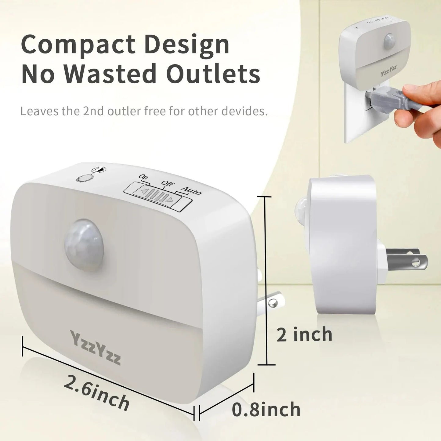 LED Motion Sensor Night Light Plug-In | EU & US Plug