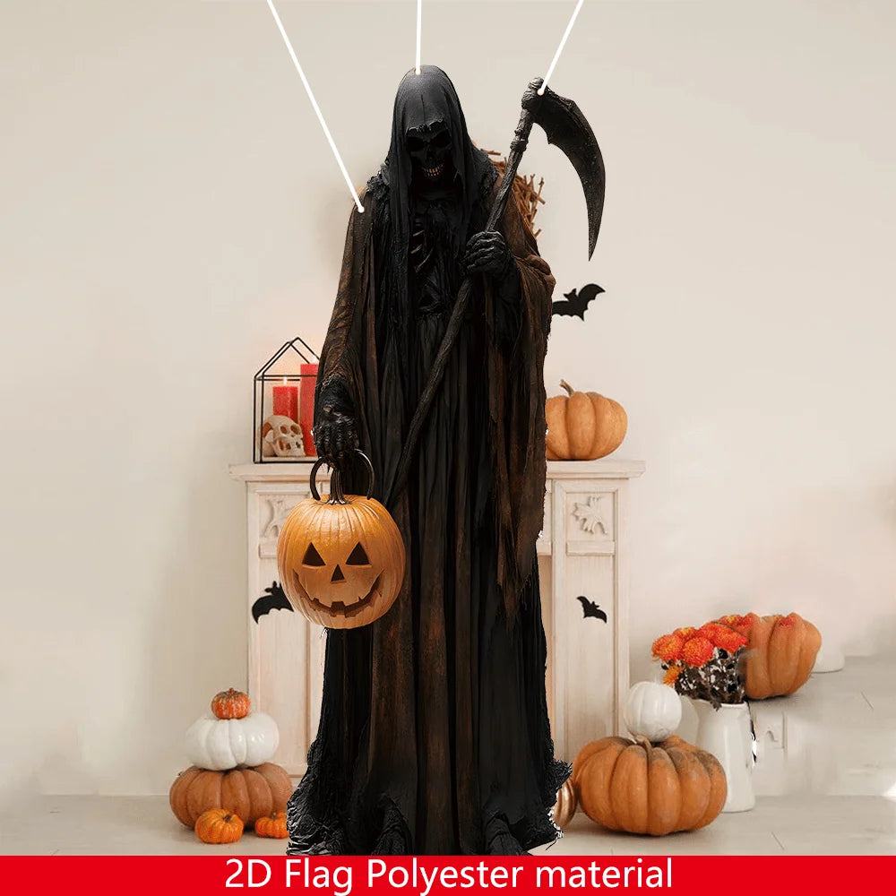 Halloween Hanging Skeleton Grim Reaper Decoration – Indoor & Outdoor Horror Decor