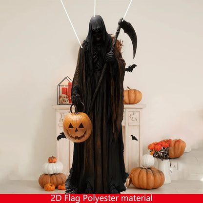 Halloween Hanging Skeleton Grim Reaper Decoration – Indoor & Outdoor Horror Decor