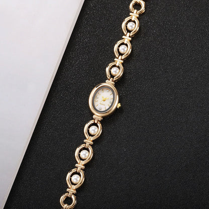 Pearl Bracelet Watch for Women – Elegant Quartz Wristwatch