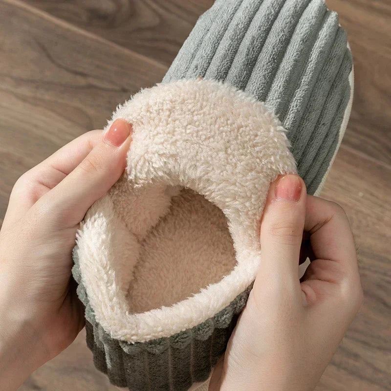 Plush Fur Slippers for Women & Men – Warm Indoor Slides