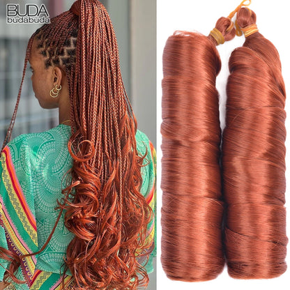 French Curl Braiding Hair 24 Inch – Pre-Stretched Synthetic Spiral Braids for Women