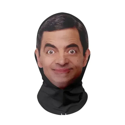 Mr. Bean Face Mask – Funny 3D Printed Balaclava Head Scarf