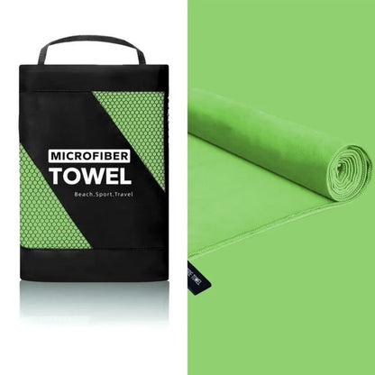 Microfiber Sports Towel with Carry Case – Quick Dry for Beach, Gym & Travel