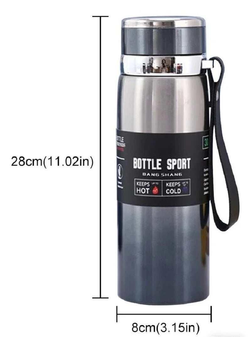 Thermal Water Bottle 1L – Stainless Steel Vacuum Flask, Keeps Hot & Cold