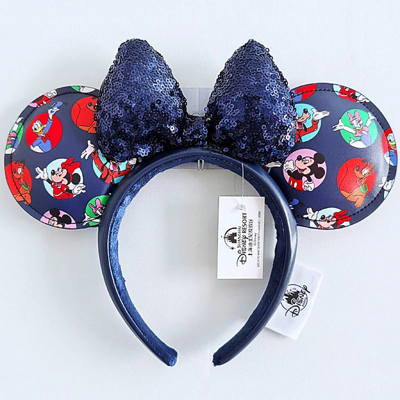 Disney Princess Minnie Ears Headband – Sequin Bow Hair Hoop