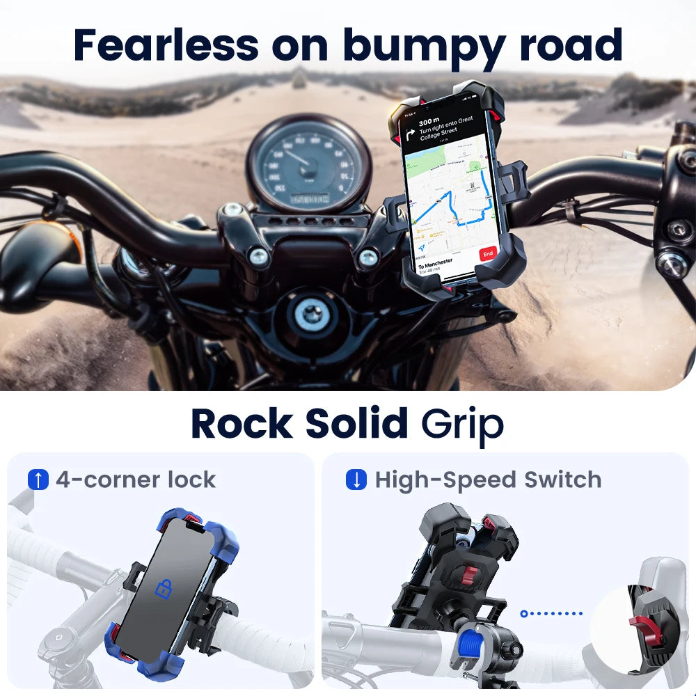 Joyroom Bike & Motorcycle Phone Holder – 360° Shockproof Mount