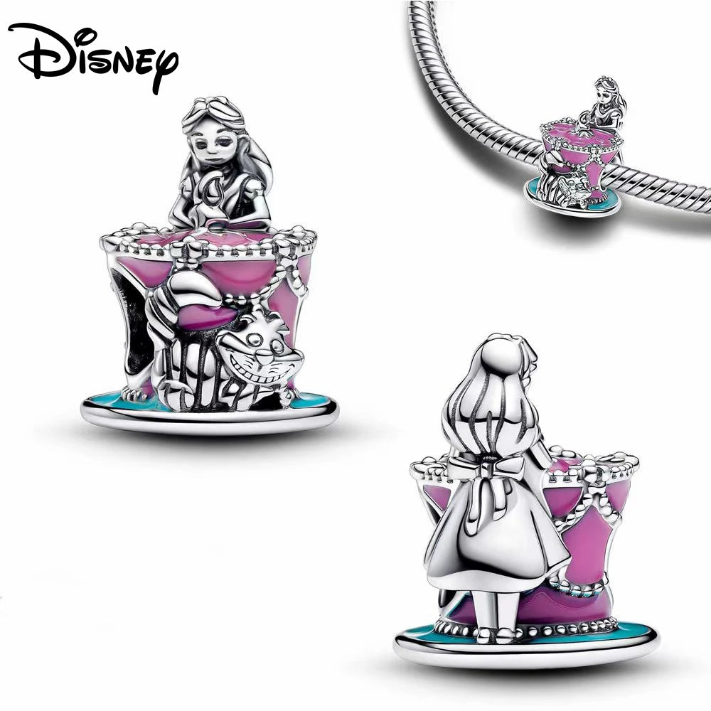 Disney S925 Silver Princess Charm Bead – Fits Pandora Bracelet & Necklace