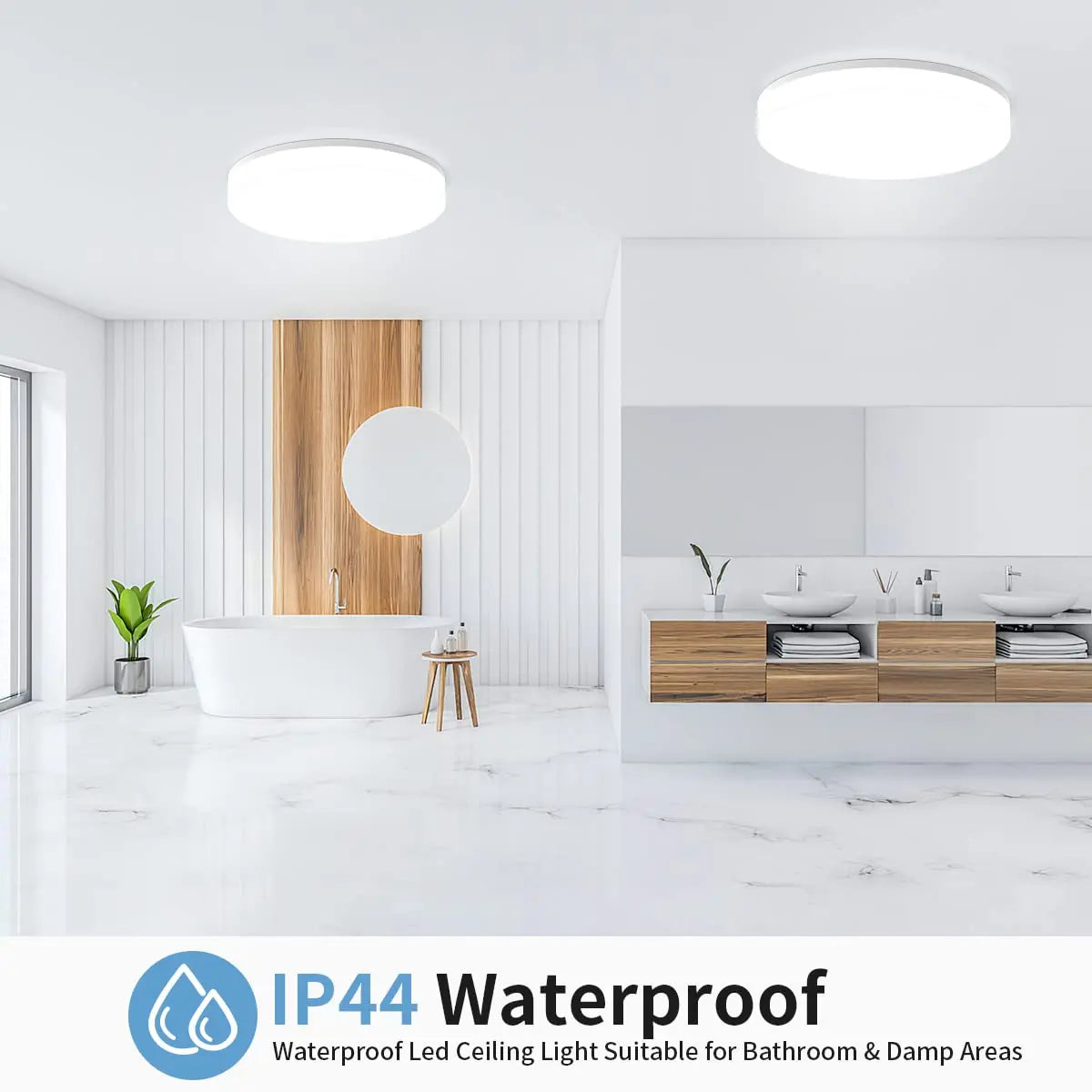 Round LED Ceiling Light Modern Flush Mount 18W–48W for Living Room & Bedroom