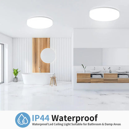 Round LED Ceiling Light – Modern Flush Mount, 18W–48W, Living Room & Bedroom