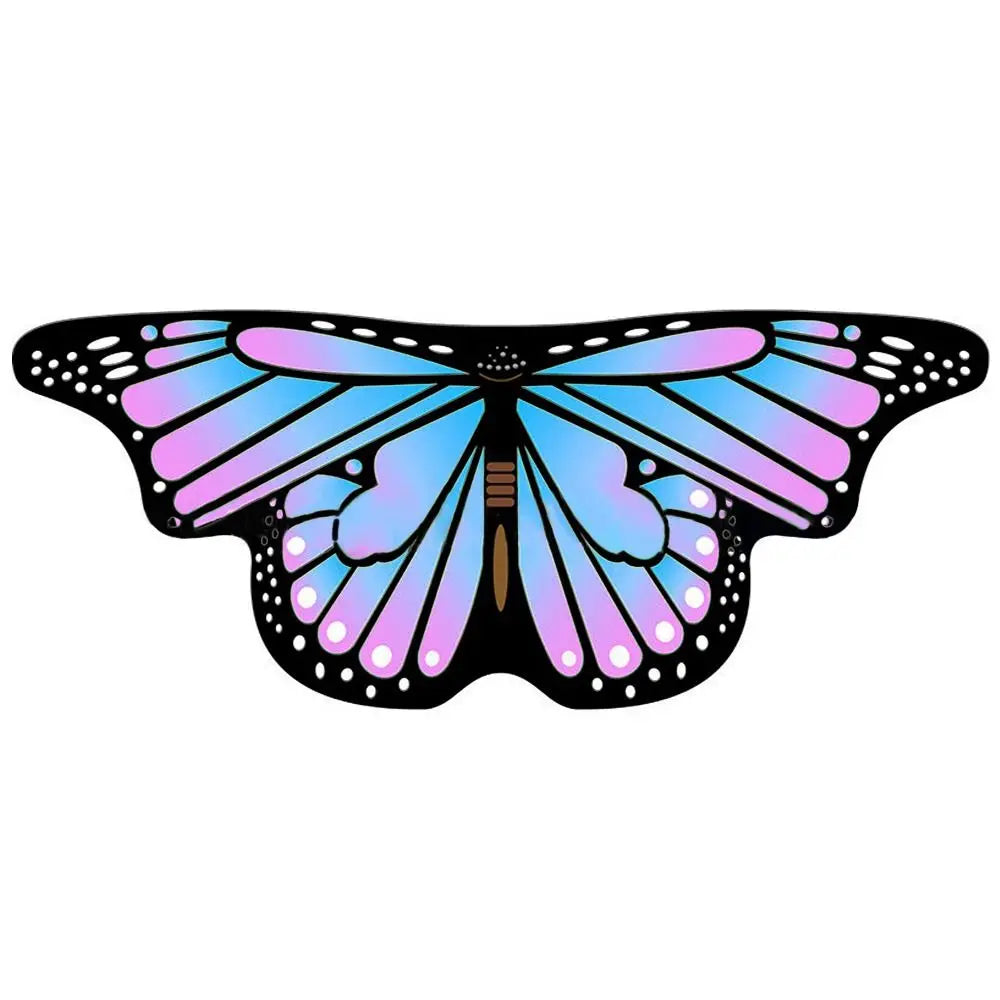 Kids Butterfly Wings Cape – Girls Fairy Costume Shawl