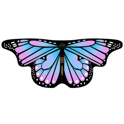 Kids Butterfly Wings Cape – Girls Fairy Costume Shawl